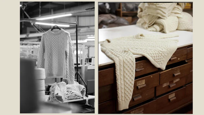 Вязаная одежда ASH Kids на производстве